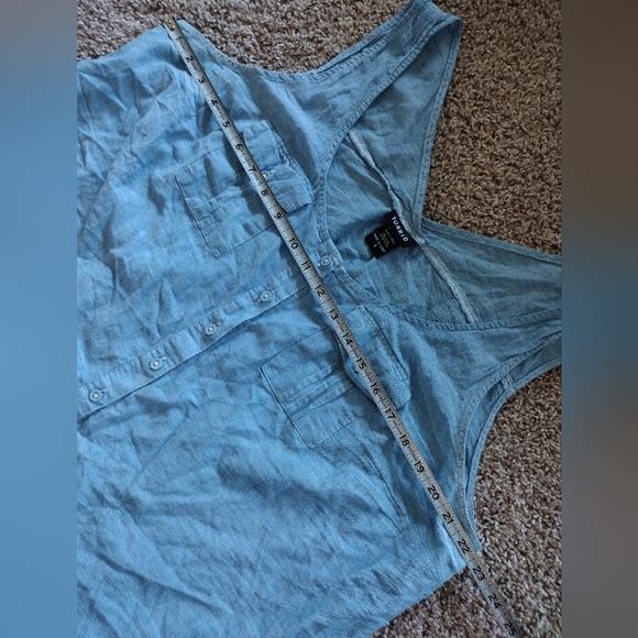Torrid Blue Sleeveless Bottom Down Tank Top - Picture 9 of 12